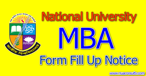 MBA Form Fill Up Notice