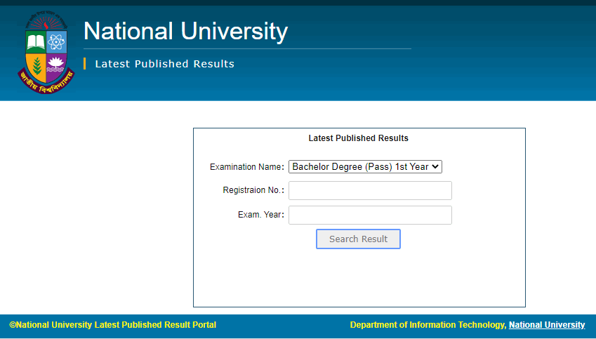nubd.info Degree 1st Year Result