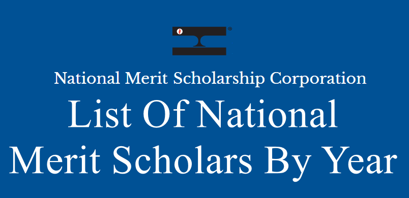 List Of National Merit Scholars By Year