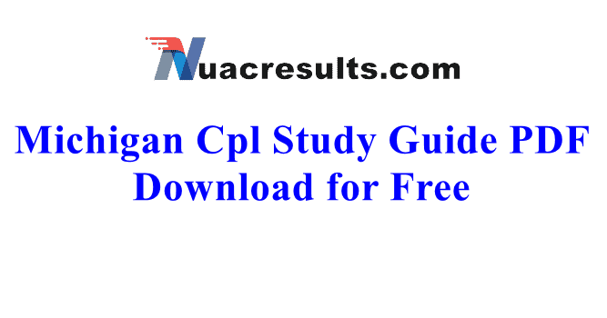 Michigan Cpl Study Guide PDF Download for Free