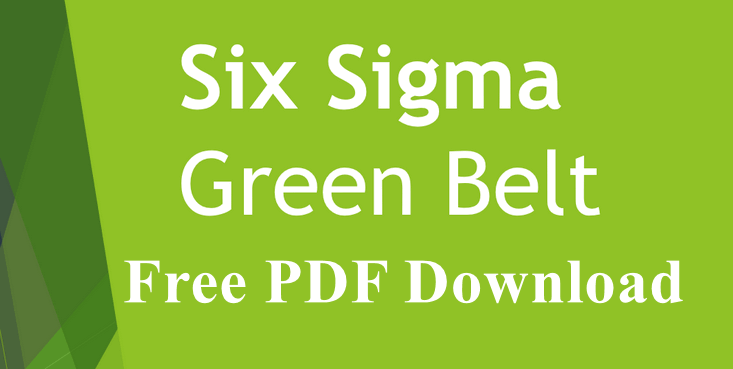 Six Sigma Green Belt Training Material PDF Free Download