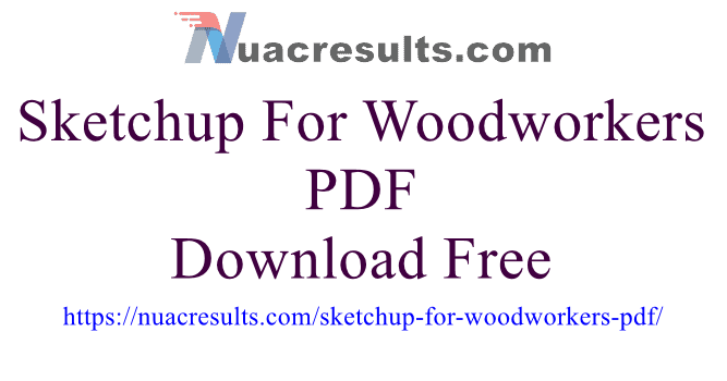 Sketchup For Woodworkers Pdf